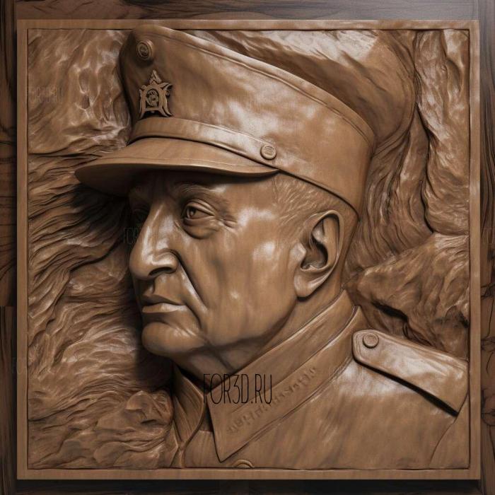 Benito Mussolini 4 stl model for CNC